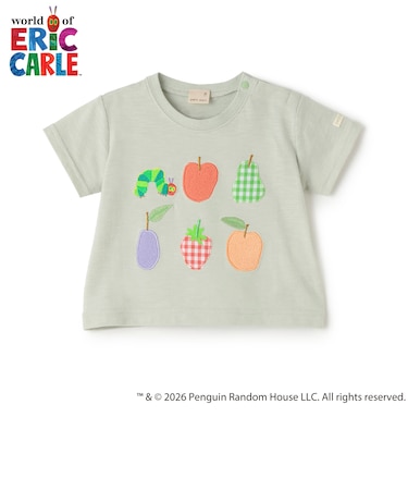 【はらぺこあおむし】フルーツアップリケ半袖Tシャツ