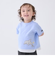 【接触冷感】海のいきものアップリケ半袖Tシャツ