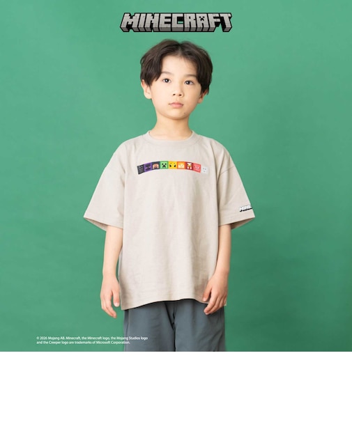 【マインクラフト】スクエアアイコンフェイスTシャツ/MINECRAFT