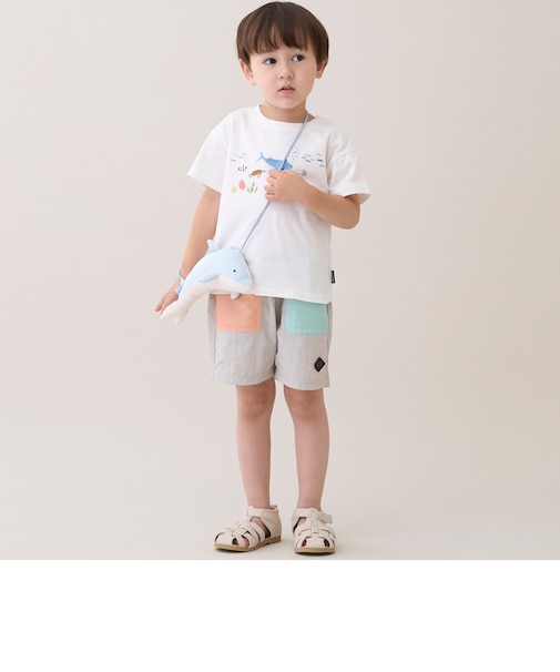 【水陸両用】ナイロンハーフパンツ4分丈