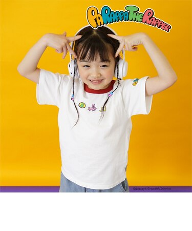 【親子リンク】【パラッパラッパー】リンガー配色半袖Tシャツ