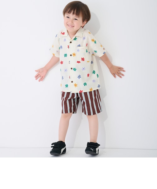 【リンク】綿レーヨン総柄ハーフパンツ