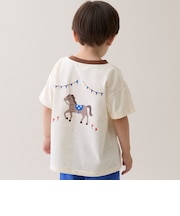 【接触冷感】ネップグラフィック半袖Tシャツ