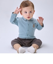 衿刺しゅうカバーオール