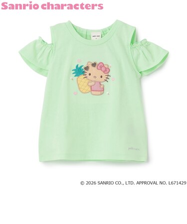 【サンリオキャラクターズ/冷感】肩あきグラフィック半袖Tシャツ