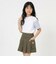 袖異素材ワイドシルエット半袖Tシャツ