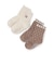 GIRLSアニマル刺しゅうソックス2P