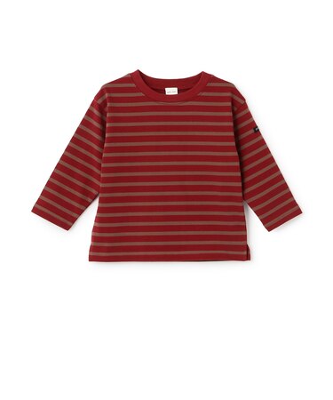 【防汚加工】ボーダー長袖Tシャツ