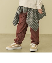 のびのびカットツイルテーパードパンツ