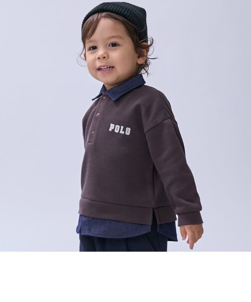 【POLO BCS】シャツレイヤードトレーナー
