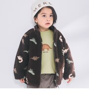【ウォッシャブル】柄ボアブルゾン
