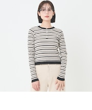 【親子リンク】ヘンリーネックレイヤード長袖Tシャツ