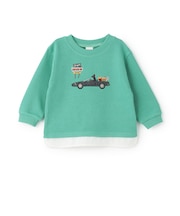 ドライブアップリケWフェイス長袖Tシャツ