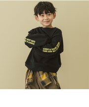 【毛玉ガード】【365D.】フロッキーロゴプリントワイドトレーナー