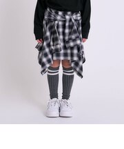 チェックイレヘムスカート
