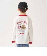 バックイラスト長袖Tシャツ