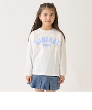 【綿100%】ハート＆フラワー長袖Tシャツ