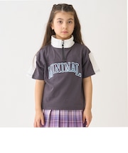 ハーフジップルーズ半袖Tシャツ