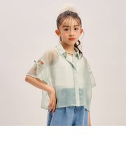 【インナーつき】肩リボンシアー半袖シャツセット