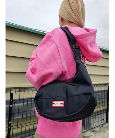 HUNTER/UBS3601KBM ナイロン ミディ ホーボー ショルダーバッグ ハンター レディース メンズ ムラサキスポーツ