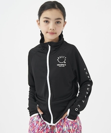 RUSTY/キッズ 水着 963463 UVケア ラッシュガード 長袖パーカー ラスティー 男の子 女の子 ムラサキスポーツ