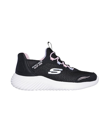 SKECHERS/17.0~23.0cm BOUNDER-SIMPLE CUTE 303585L-BLK 「スリップイン」仕様 子供 靴 スケッチャーズ キッズ シューズ スニーカー ムラサキスポーツ