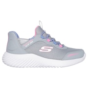 SKECHERS/17.0~23.0cm BOUNDER-SIMPLE CUTE 303585L-GRY 「スリップイン」仕様 子供 靴 スケッチャーズ キッズ シューズ スニーカー ムラサキスポーツ