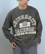 DEARLAUREL× JACKSON MATISSE /DL25F-JM1101 ジャクソンマティス トレーナー スウェット カレッジロゴ 裏毛 クルーネック ディアローレル メンズ ムラサキスポーツ