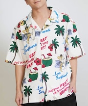 【ムラサキスポーツ限定】lost/LM6S-2401 NEAT SHIRT 半袖シャツ ロスト メンズ ムラサキスポーツ