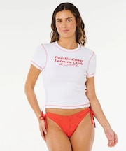 RIP CURL/0M1WTE 半袖Tシャツ PACIFIC COAST FITTED TEE インポート リップカール レディース ムラサキスポーツ
