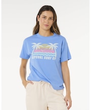RIP CURL/0NCWTE 半袖Tシャツ MALIBU RELAXED TEE インポート リップカール レディース ムラサキスポーツ