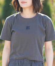 NEW ERA/14857958 Women's 半袖 ミニ Tシャツ スクエアロゴ チャコールグレー ニューエラ レディース ムラサキスポーツ
