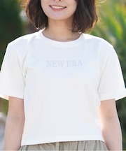 NEW ERA/14857960 Women's 半袖 ミニ Tシャツ Rhinestone ラインストーン Logo ホワイト ニューエラ レディース ムラサキスポーツ