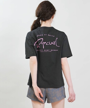 RIP CURL/RCL6S-4304 ラッシュガード 半袖Tシャツ UVケア WIDE FIT TEE リップカール レディース ムラサキスポーツ