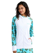 BILLABONG/水着 BG013850 UPF50+ ジップアップパーカー 長袖ラッシュガード DES TROPIQUES ZIP UP ビラボン レディース ムラサキスポーツ
