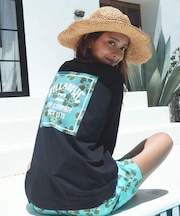 BILLABONG/水着 BG013857 UPF50+ クルーネック 長袖ラッシュガード ロンT MORFY SQUARE LOGO ビラボン レディース ムラサキスポーツ