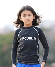 RIPCURL/キッズ RCK6S-4301 BLADE LOGO KIDS RASH 水着 対塩素 長袖 ラッシュガード リップカール 男の子 女の子 ムラサキスポーツ