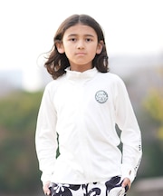 RIPCURL/キッズ RCK6S-4302 WET ICON KIDS RASH 水着 対塩素 長袖 ジップアップ ラッシュガード リップカール 男の子 女の子 ムラサキスポーツ
