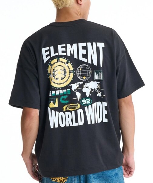 ELEMENT/BG021220 WORLD WIDE SS 半袖Tシャツ エレメント メンズ ムラサキスポーツ