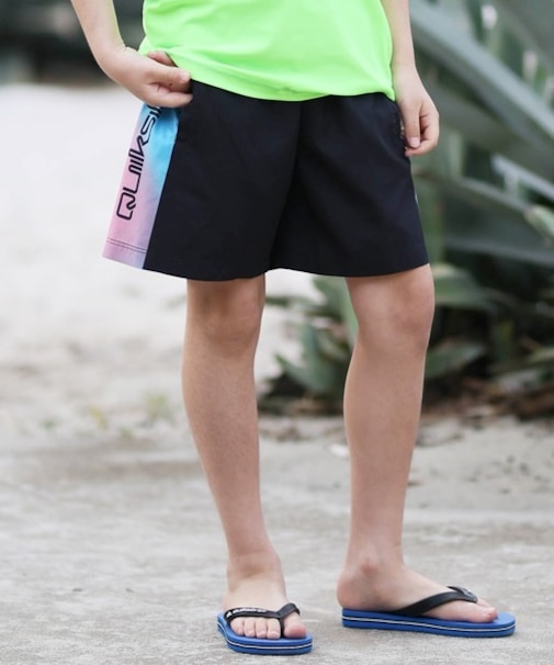 QUIKSILVER/キッズ 水着 EQBJV03538 EVERYDAY HOLMES VOLLEY YTH 16 ジャムボードショーツ 16インチ インナーショーツ付き (ウエストゴムタイプ) ノンストレッチ・撥水加工 トランクス クイックシルバー 男の子 ムラサキスポーツ