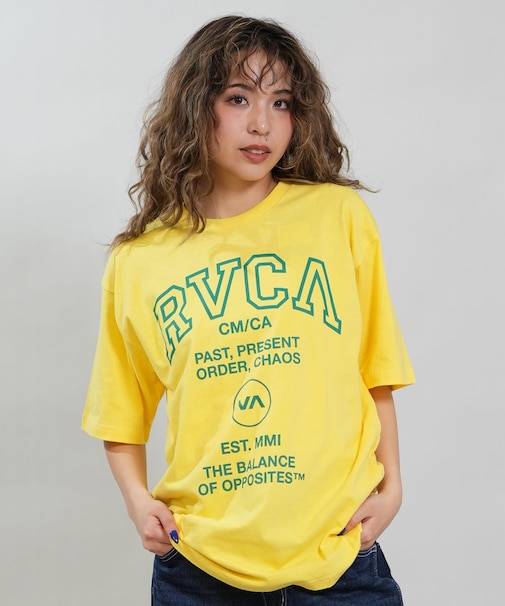 RVCA/BG043215 半袖 Tシャツ ルーズフィット ロゴ SOUVENIR LOGO LOOSE FIT T ルーカ レディース ムラサキスポーツ