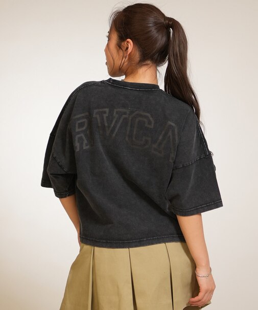 RVCA/BG043216 半袖 Tシャツ ARCH LOGO CROPPED ST ルーカ レディース ムラサキスポーツ