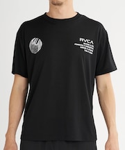RVCA/BG04A218 速乾 軽量 ストレッチ 半袖 Tシャツ バックプリント YIN AND YAN BALANCE VENT TEE ルーカ メンズ ムラサキスポーツ