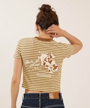 RVCA/BG04C215 半袖 Tシャツ ボーダー RVCA BORDER MINI TEE ルーカ レディース ムラサキスポーツ