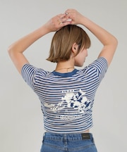 RVCA/BG04C215 半袖 Tシャツ ボーダー RVCA BORDER MINI TEE ルーカ レディース ムラサキスポーツ