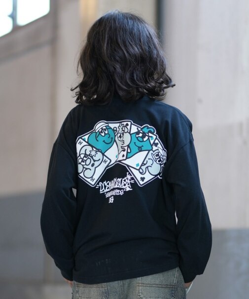 DC /キッズ YLT264517 長袖 Tシャツ ロンT 子供服 バックプリント ディーシー 男の子 女の子 ムラサキスポーツ