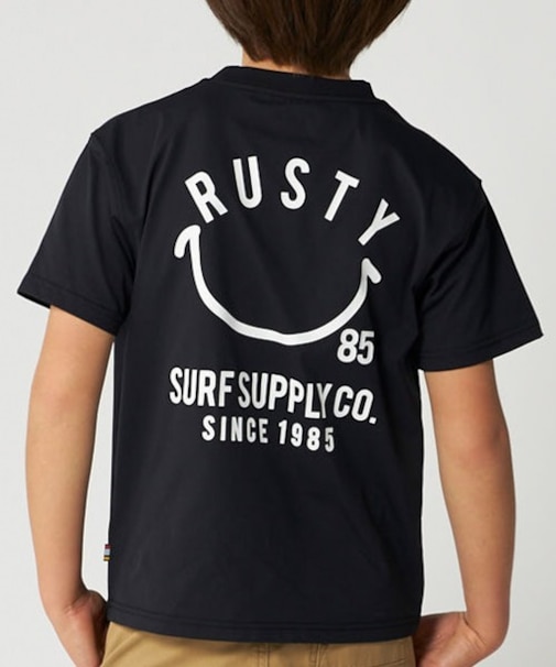 RUSTY/キッズ 水着 966455 水陸両用 半袖Tシャツ ラッシュガード ラスティー 男の子 女の子 ムラサキスポーツ