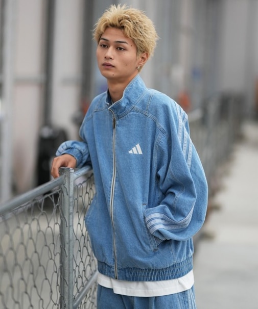 adidas/KGJ38 トラックジャケット デニム M STADIUM ウォッシュデニムジャケット ジャージ アディダス メンズ ムラサキスポーツ