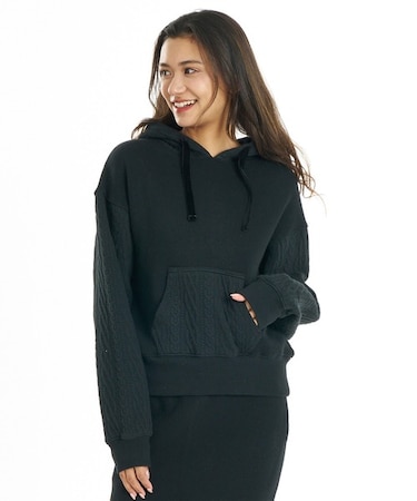BILLABONG/BG014023 プルオーバー パーカー セットアップ対応 フーディー ニット QUILT MIX LOOSE FIT PARKA ビラボン レディース ムラサキスポーツ