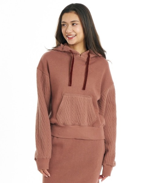 BILLABONG/BG014023 プルオーバー パーカー セットアップ対応 フーディー ニット QUILT MIX LOOSE FIT PARKA ビラボン レディース ムラサキスポーツ